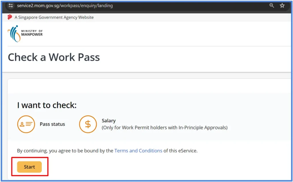 singapore visa check step 3